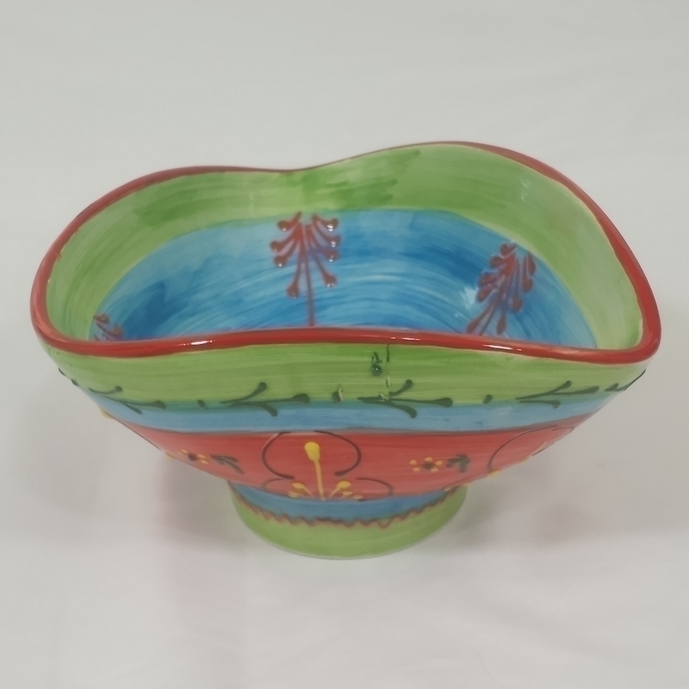 Hand Painted Bowl with Vibrate Colors Made in Spain